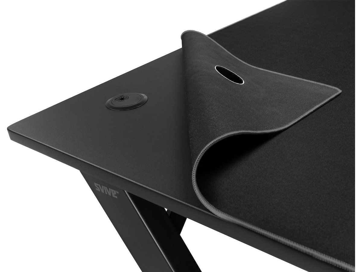 Svive Cygnus Gaming Desk matt sort med grå sømmer Gaming desk