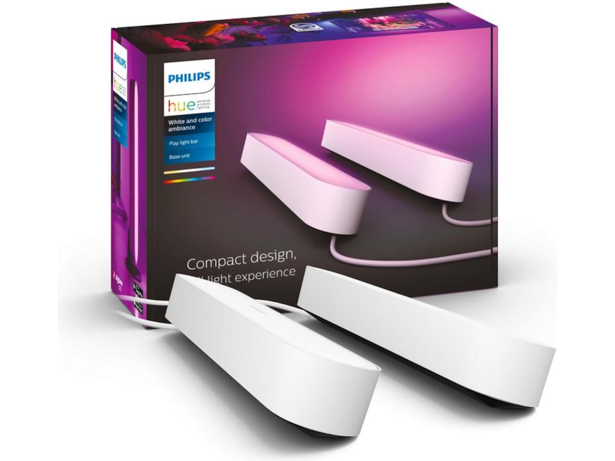 Philips Hue Play light bar 2-pakning (hvit) Led strips & underholdning