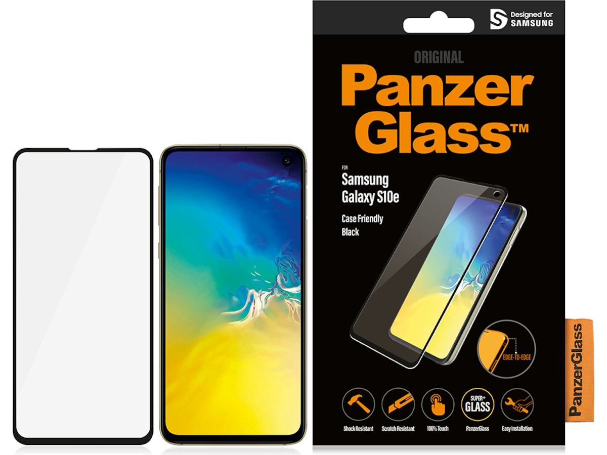 PanzerGlass Galaxy S10e Skjermbeskytter (sort) Skjermbeskyttelse