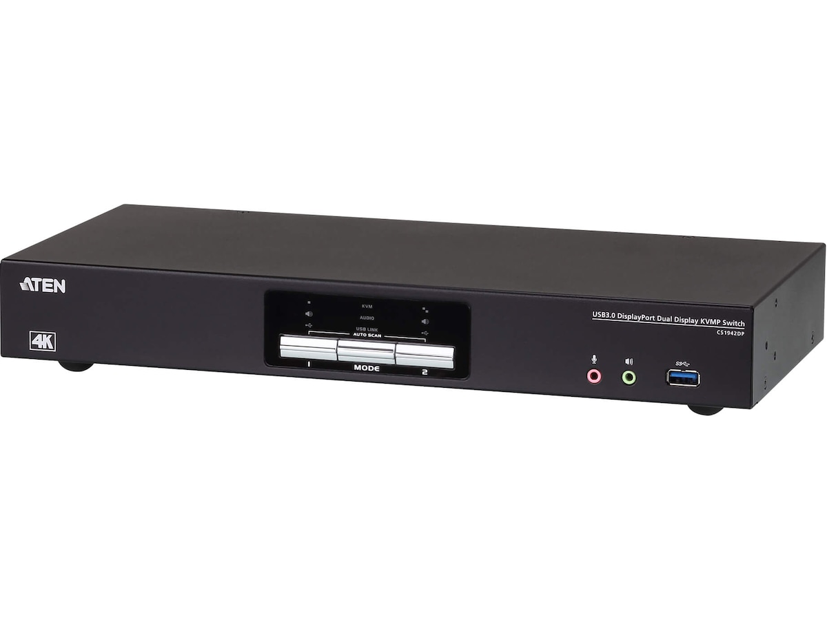 Aten KVM 2-PC 1-Bruker CS1942DP Dockingstasjon & USB-HUB