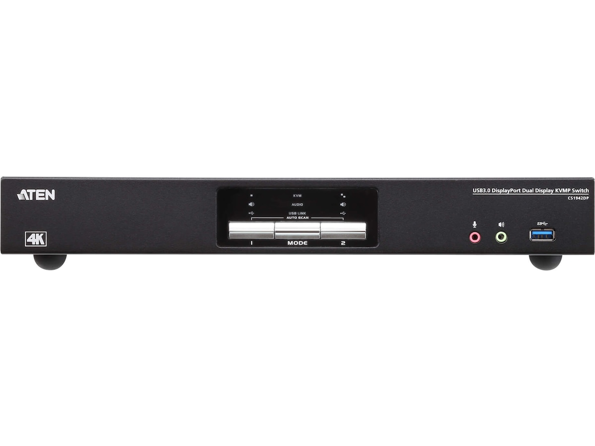 Aten KVM 2-PC 1-Bruker CS1942DP Dockingstasjon & USB-HUB
