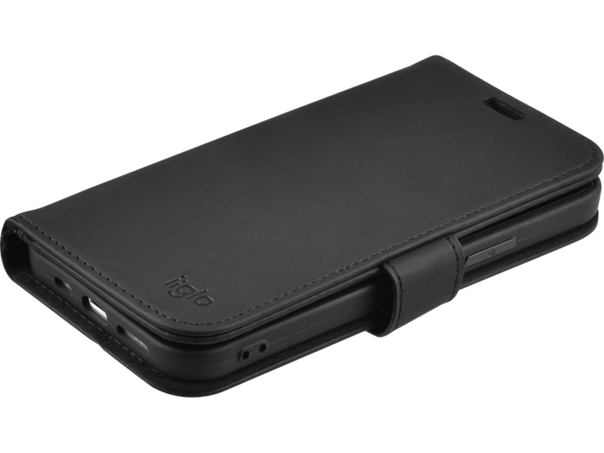 iiglo iPhone 12 / 12 Pro Lommebokdeksel (sort) Deksel til mobiltelefon