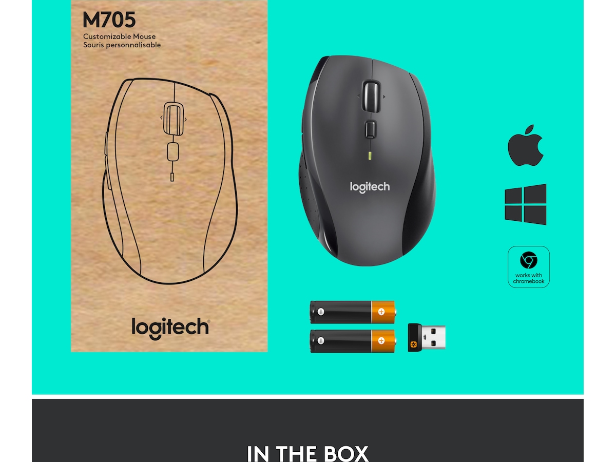 Logitech Marathon M705 trådløs Mouse Mus