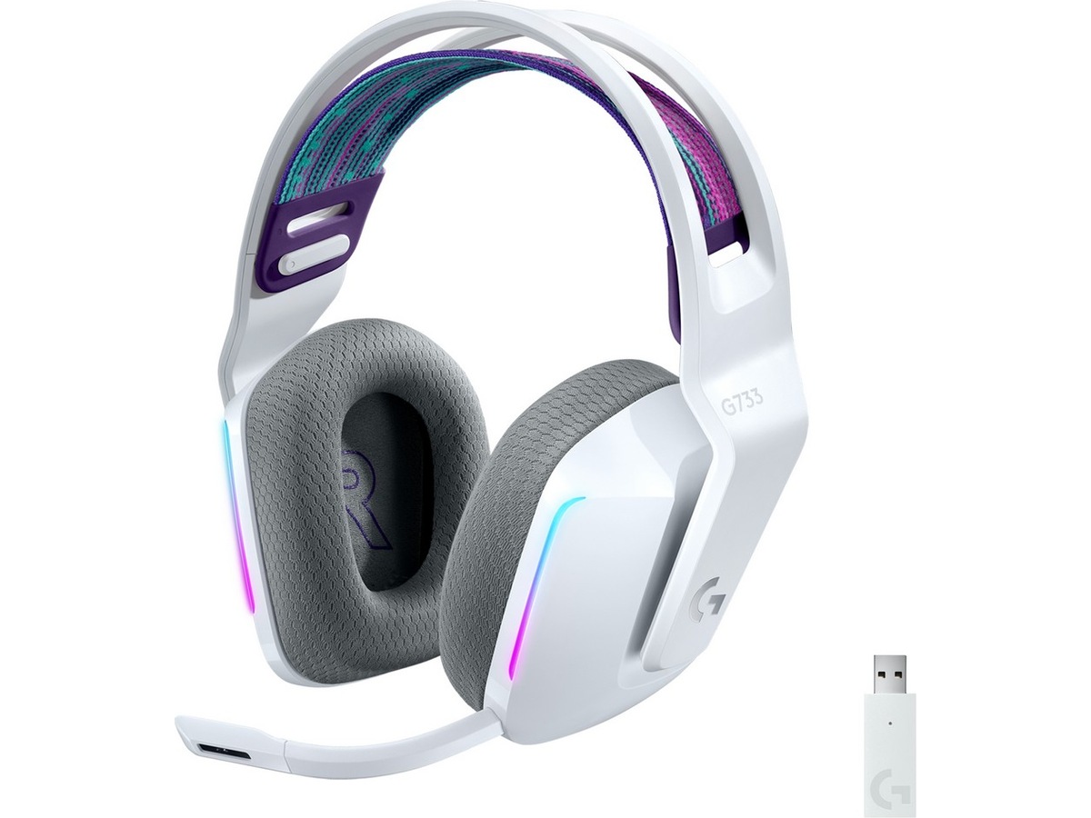 Logitech G733 LIGHTSPEED Trådløst Gaming Headset (hvit). -B-Grade