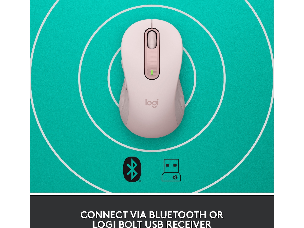 Logitech Signature M650 Large trådløs mus Rosa Mus