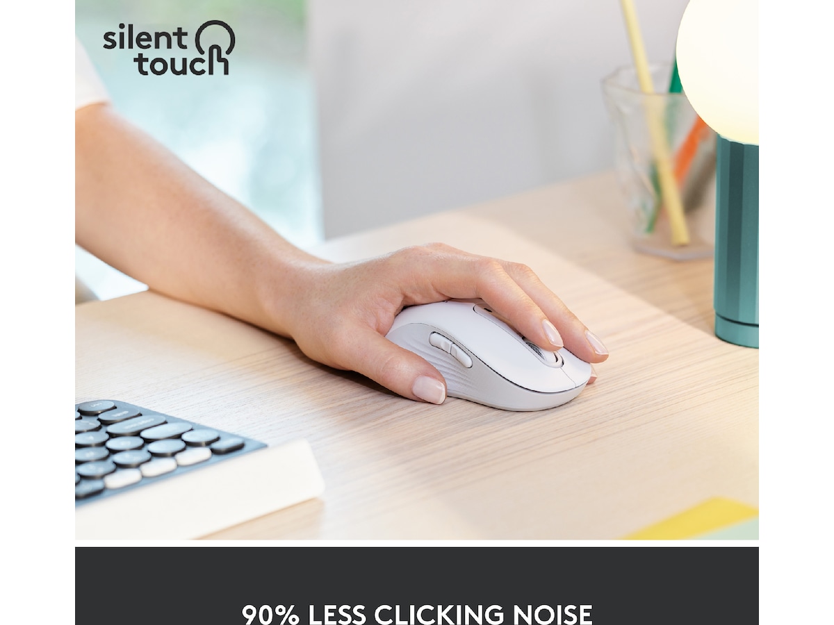 Logitech Signature M650 Large trådløs mus Offwhite Mus