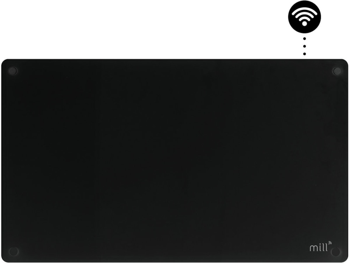 Mill Glass WiFi Gen 3 panelovn 700W (sort) Panelovner