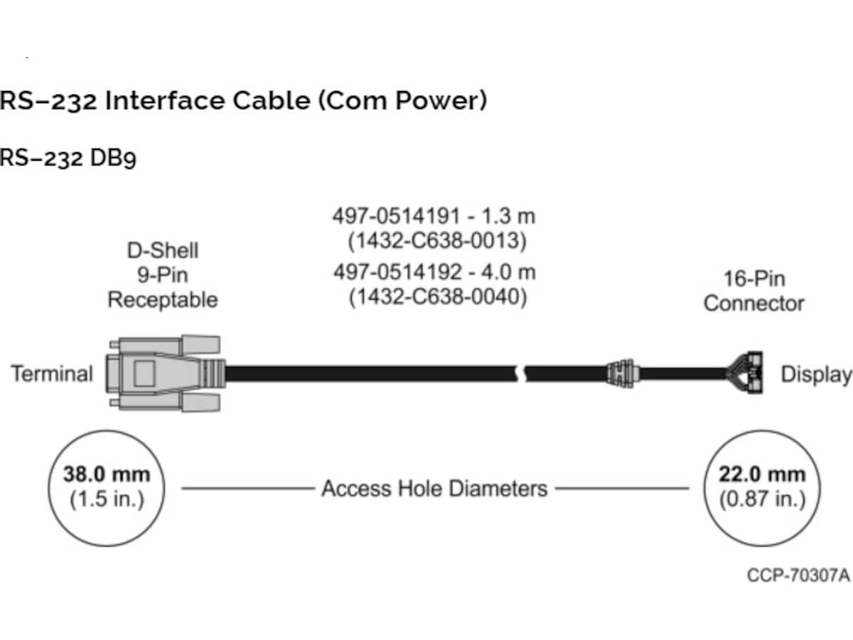 Cable, DB9 12V Powered Serial to 5977, 4m Kabeladaptere & overganger