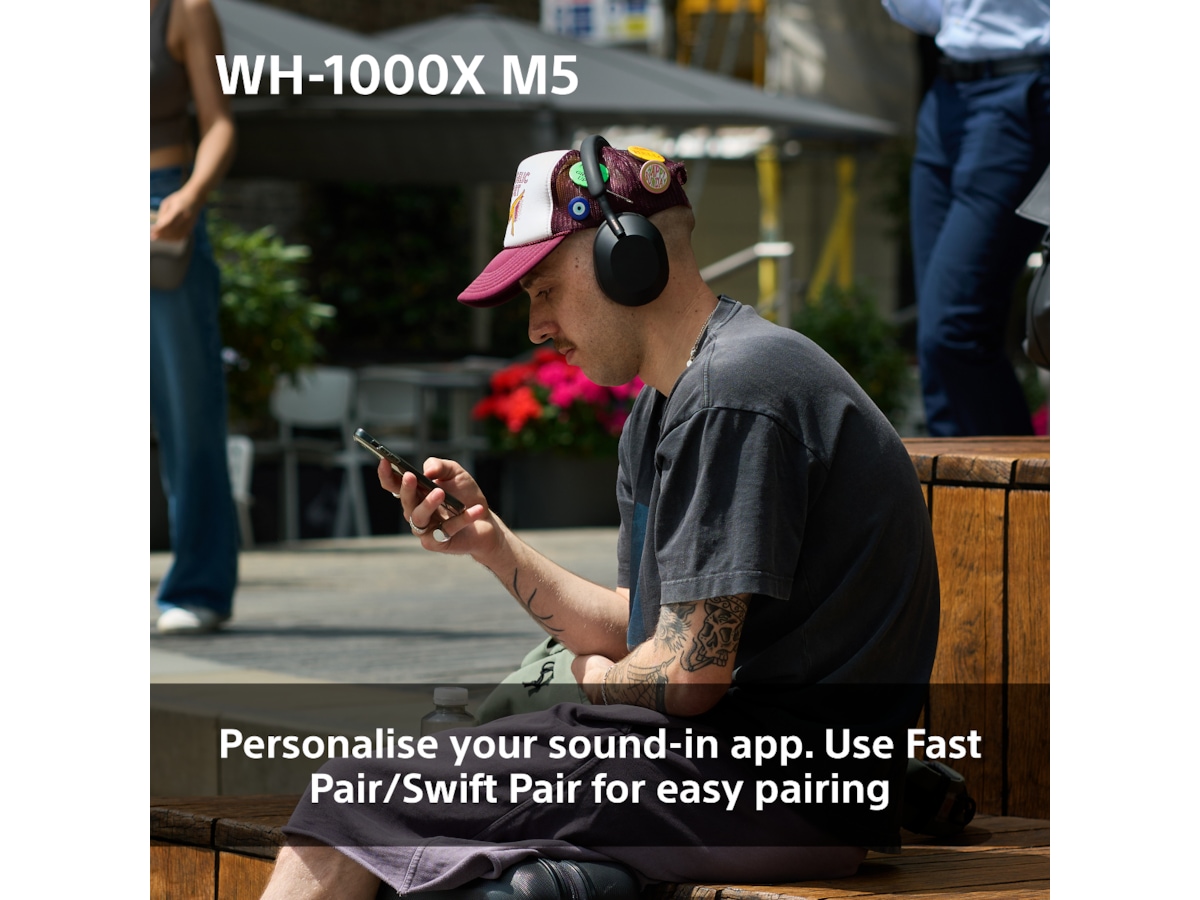 Sony WH-1000XM5 trådløse hodetelefoner, Over-Ear (sølv) Hodetelefoner