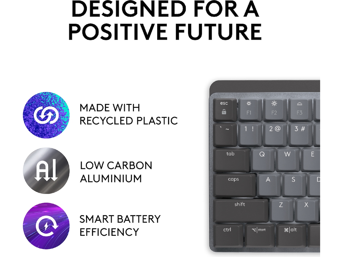 Logitech MX Mechanical Wireless Clicky (graphite) Tastatur