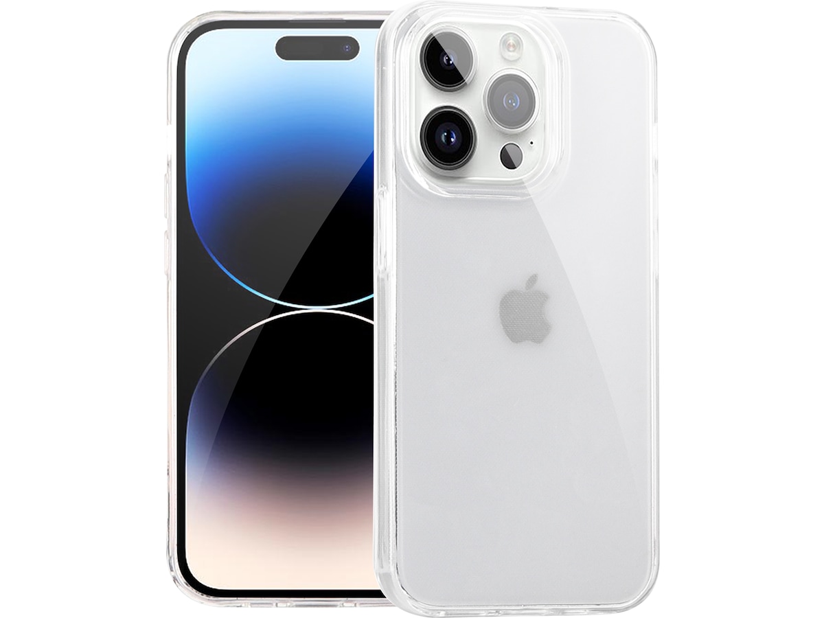 iiglo iPhone 15 Pro / 14 Pro Silikondeksel (gjennomsiktig) Deksel til mobiltelefon