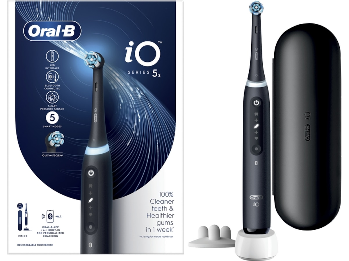 Oral-B iO 5S Elektrisk Tannbørste (sort) Elektriske tannbørster