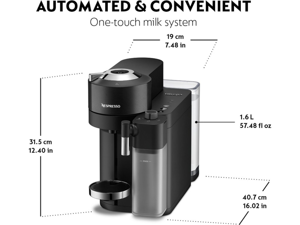 Nespresso Vertuo Lattissima by DeLonghi Kapselmaskin ENV300.B (sort) Kapselmaskiner
