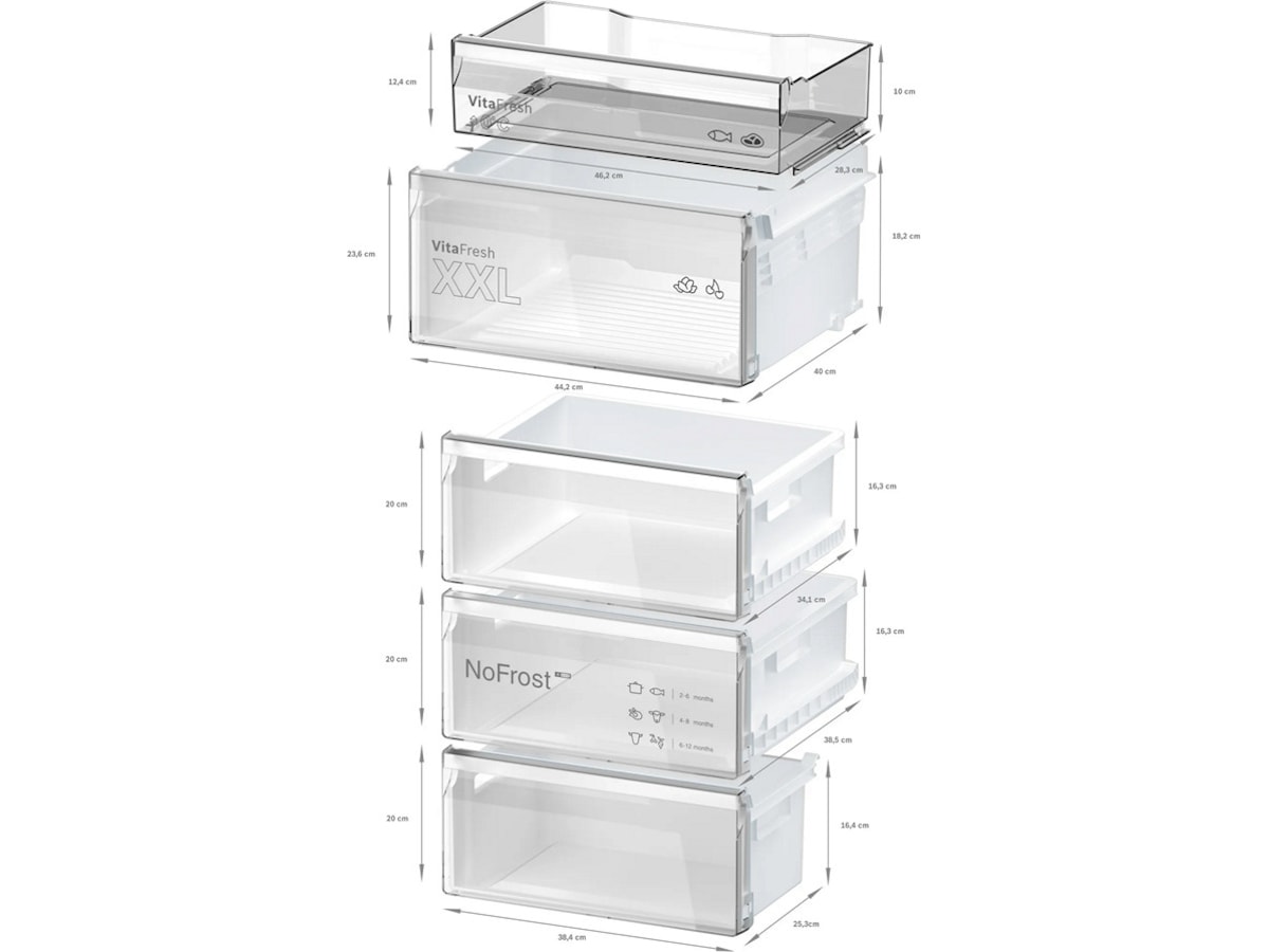 Bosch Serie 4 KGN392LDF Kombiskap (inox) Kombiskap