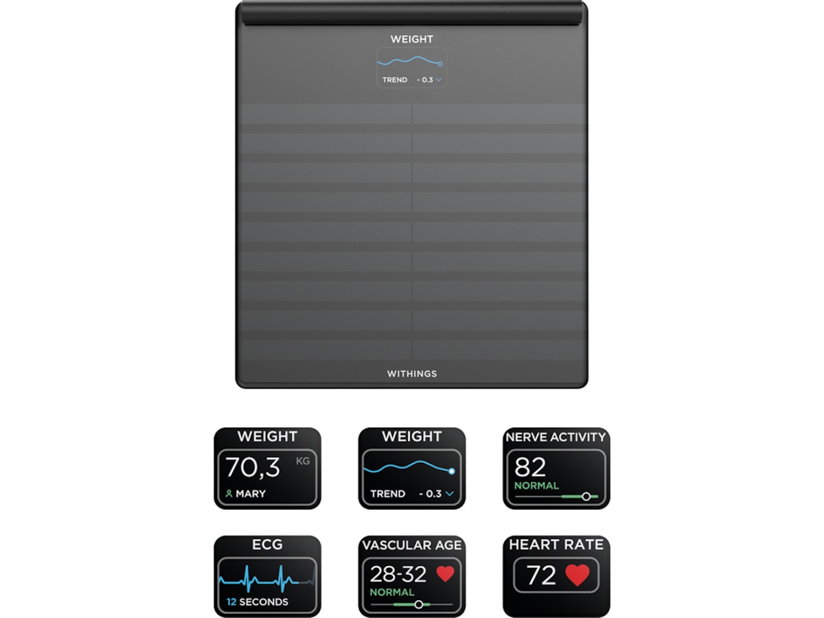 Withings Body Scan smart badevekt (sort) Badevekt