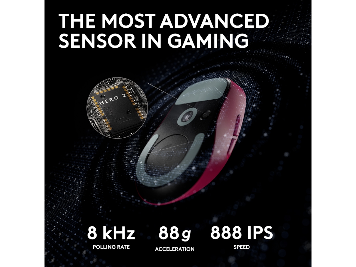 Logitech G Pro X Superlight 2 Lightspeed Trådløs Gamingmus (Magenta) Gamingmus