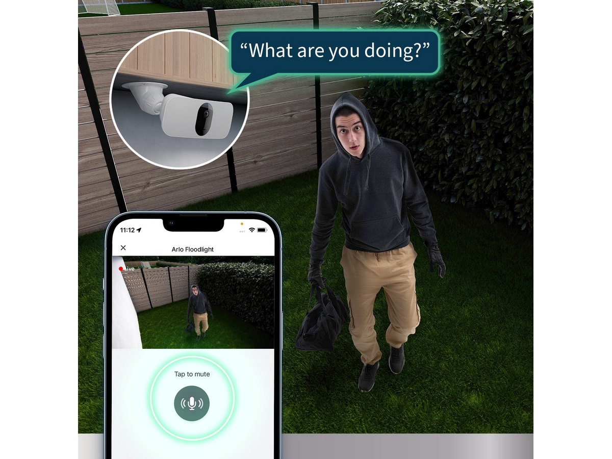 Arlo Pro 3 Floodlight Overvåkningskamera + ladekabel Overvåkningskameraer