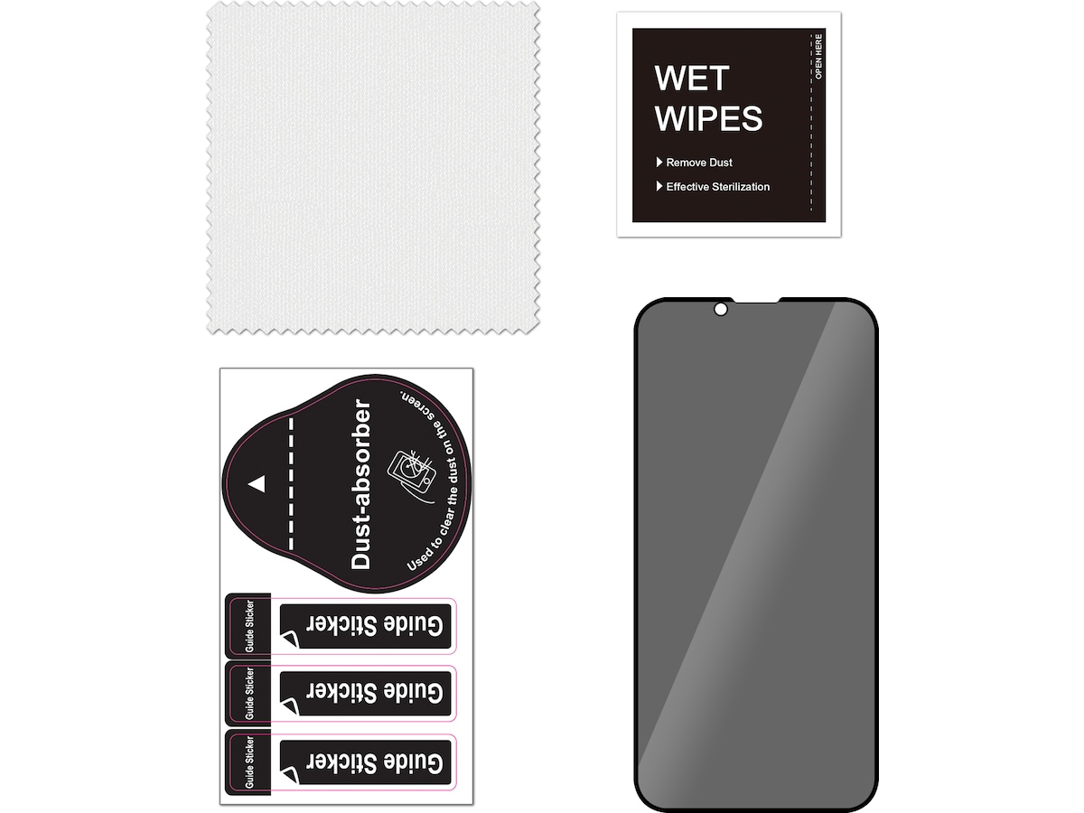 iiglo iPhone 17e / 16e / 14 / 13 / 13 Pro 3D Privacy Skjermbeskytter Skjermbeskyttelse