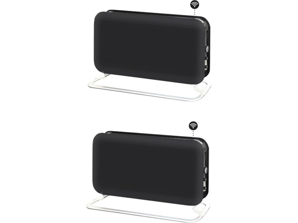 Mill WiFi gulvovn 1200W (sort) 2-pack Frittstående varmeovner