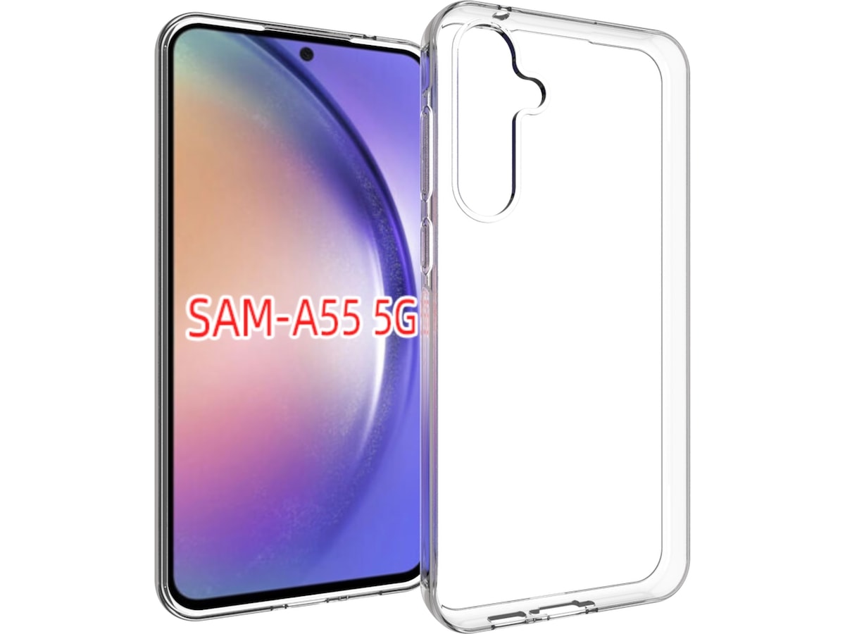 iiglo Samsung Galaxy A55 Silikondeksel (gjennomsiktig) Deksel til mobiltelefon