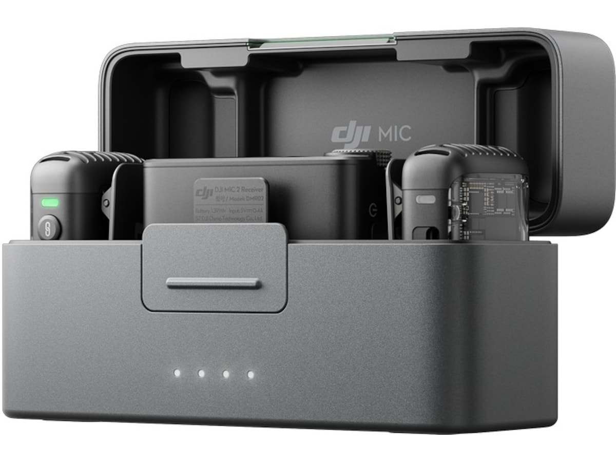 DJI Mic 2 (2 TX + 1 RX + Charging Case)  (shadow black) Kameramikrofon