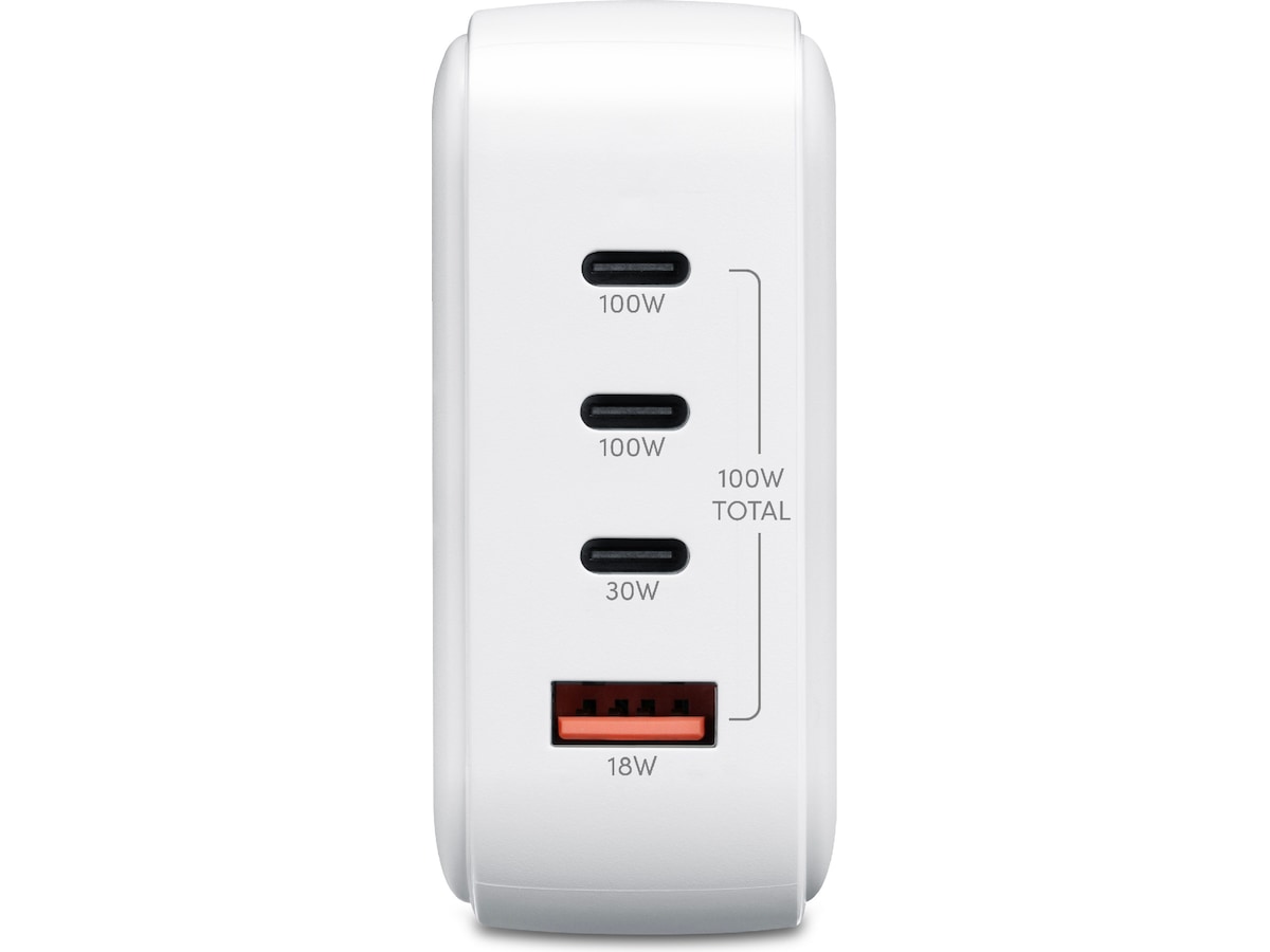 Andersson 100W Vegglader (hvit) Mobilladere