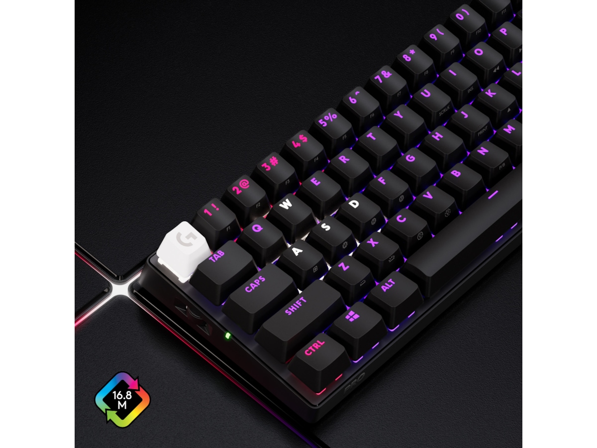 Logitech G Pro X 60 Lightspeed Tactile trådløst gamingtastatur (sort) Gamingtastatur