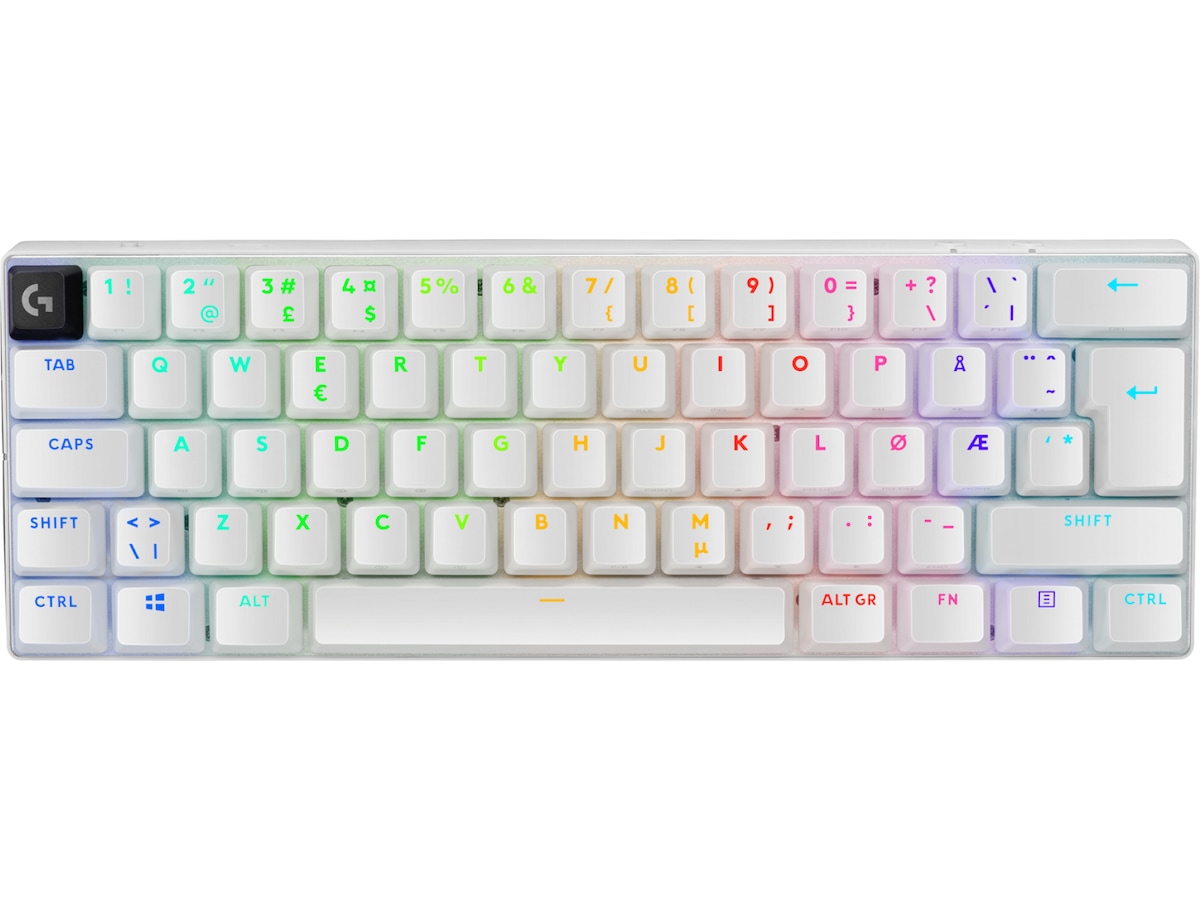 Logitech G Pro X 60 Lightspeed Tactile trådløst gamingtastatur (hvit) Gamingtastatur