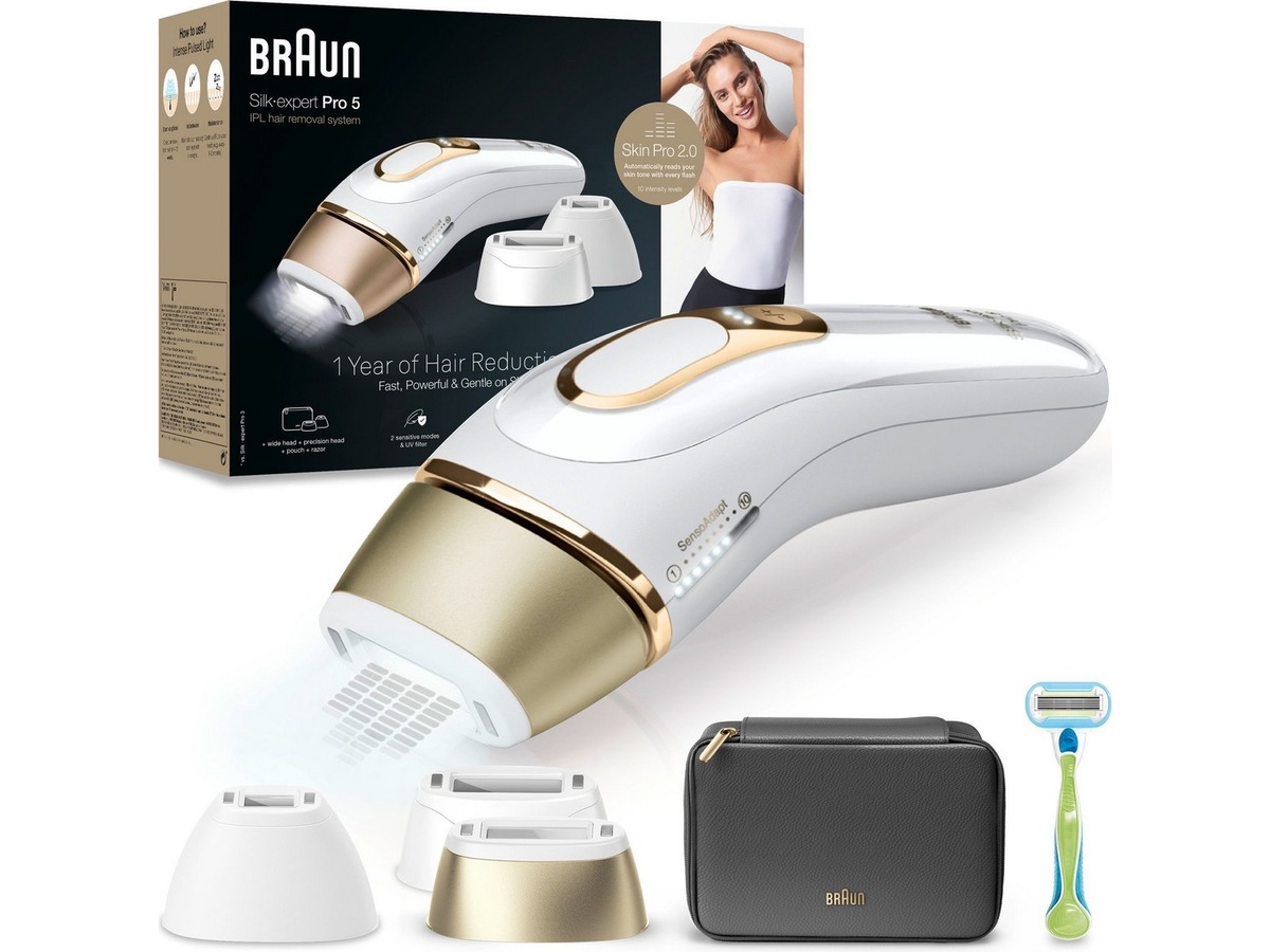 Braun IPL Silk·expert Pro 5 PL5242 (hvit/gull)