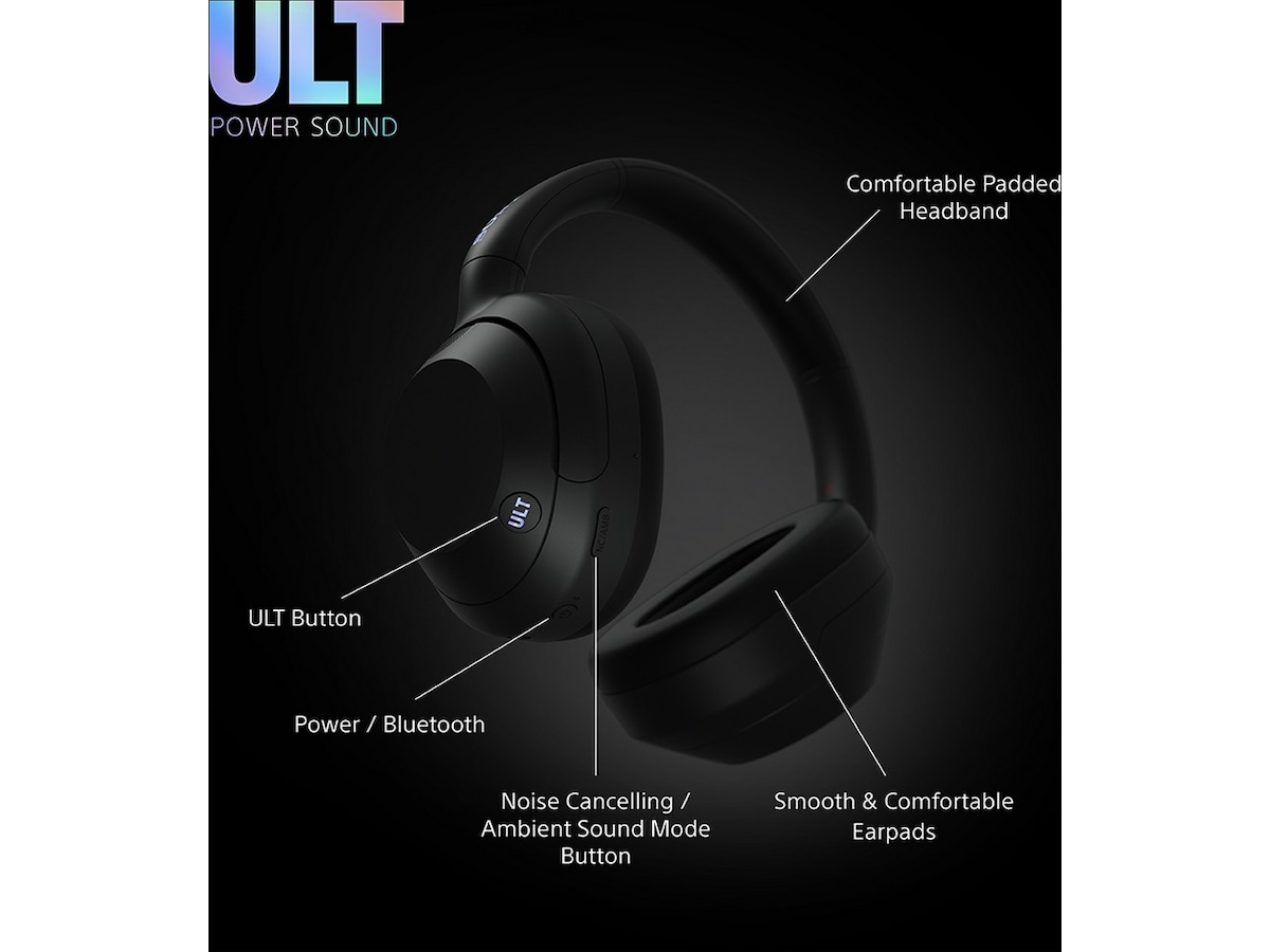 Sony ULT WEAR trådløse hodetelefoner Over-Ear med mic (sort) Hodetelefoner