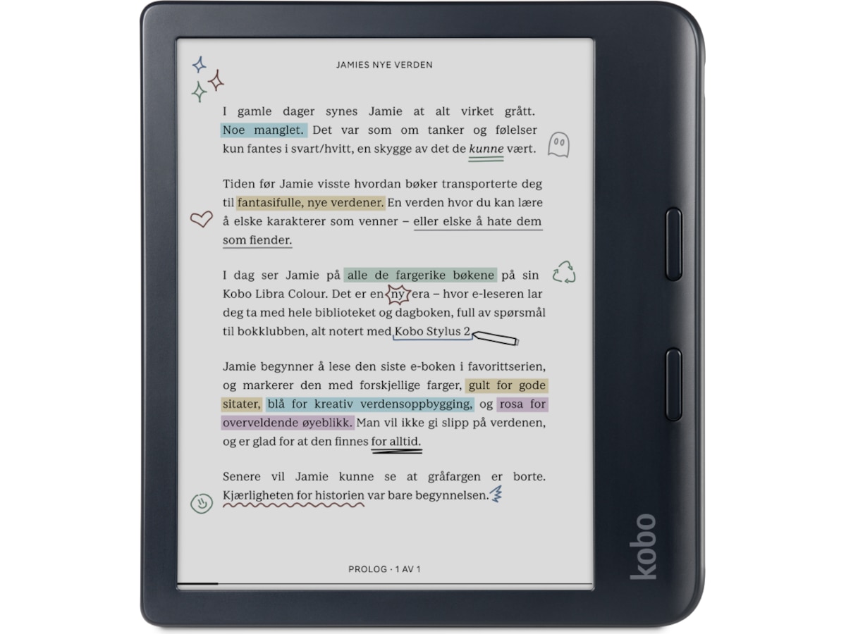 Kobo Libra Colour 7" 32GB (sort) Lesebrett