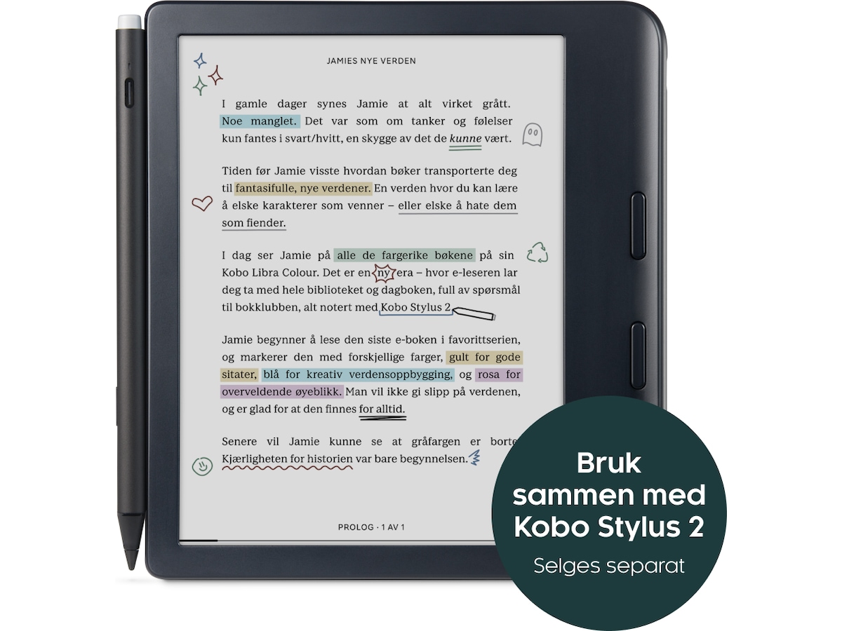 Kobo Libra Colour 7" 32GB (sort) Lesebrett