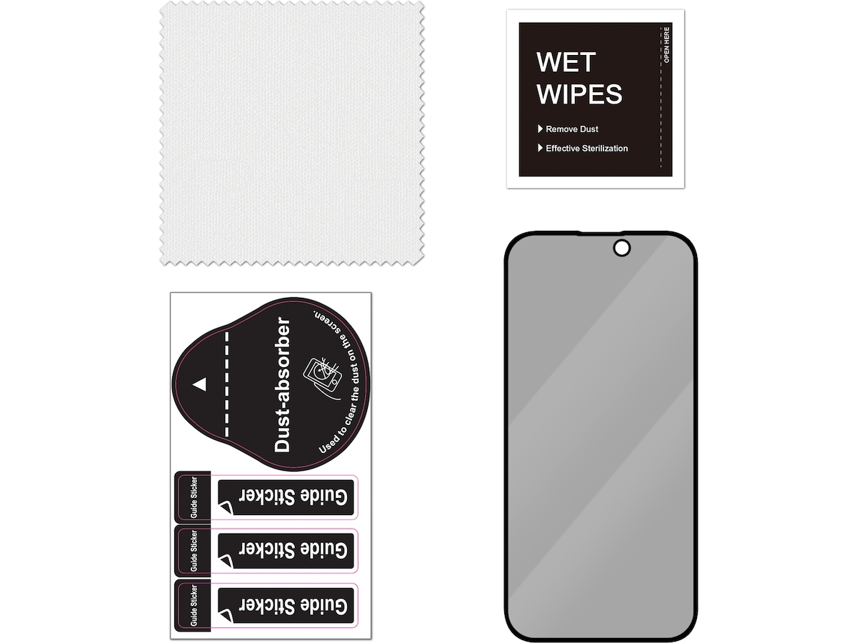 iiglo iPhone 16 Plus / 15 Plus 3D Privacy Glass skjermbeskytter Skjermbeskyttelse