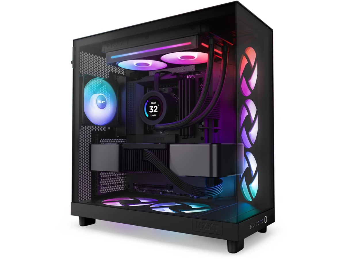 NZXT F240 RGB Core Kjøler (sort) Vifter