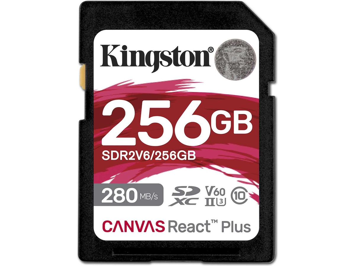 Kingston Canvas React Plus V60 256GB Minnekort til foto & video