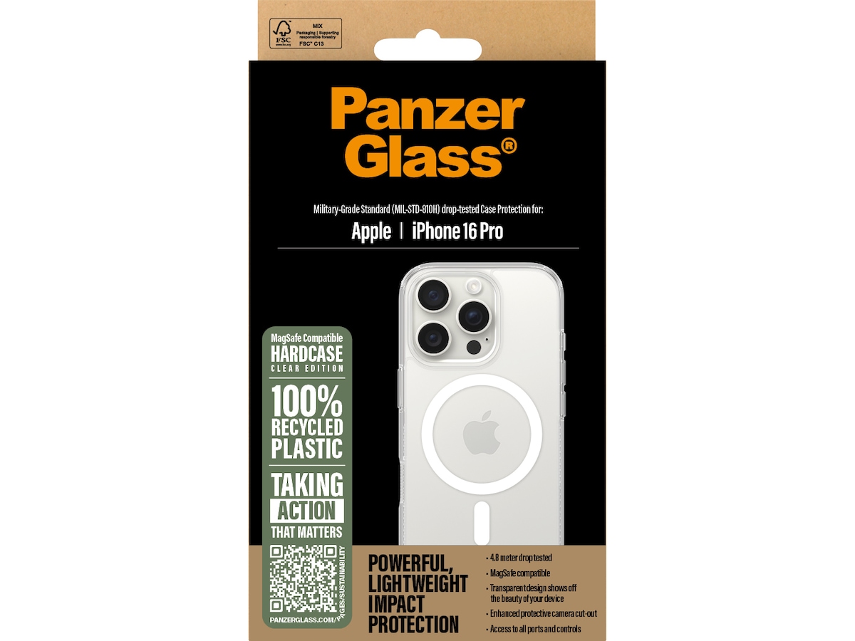PanzerGlass iPhone 16 Pro HardCase deksel (gjennomsiktig) Deksel til mobiltelefon