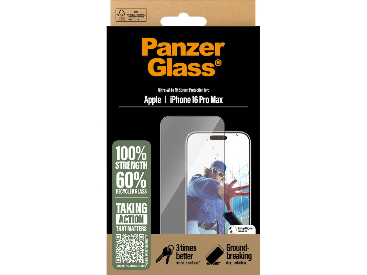 PanzerGlass iPhone 16 Pro Max skjermbeskytter Skjermbeskyttelse