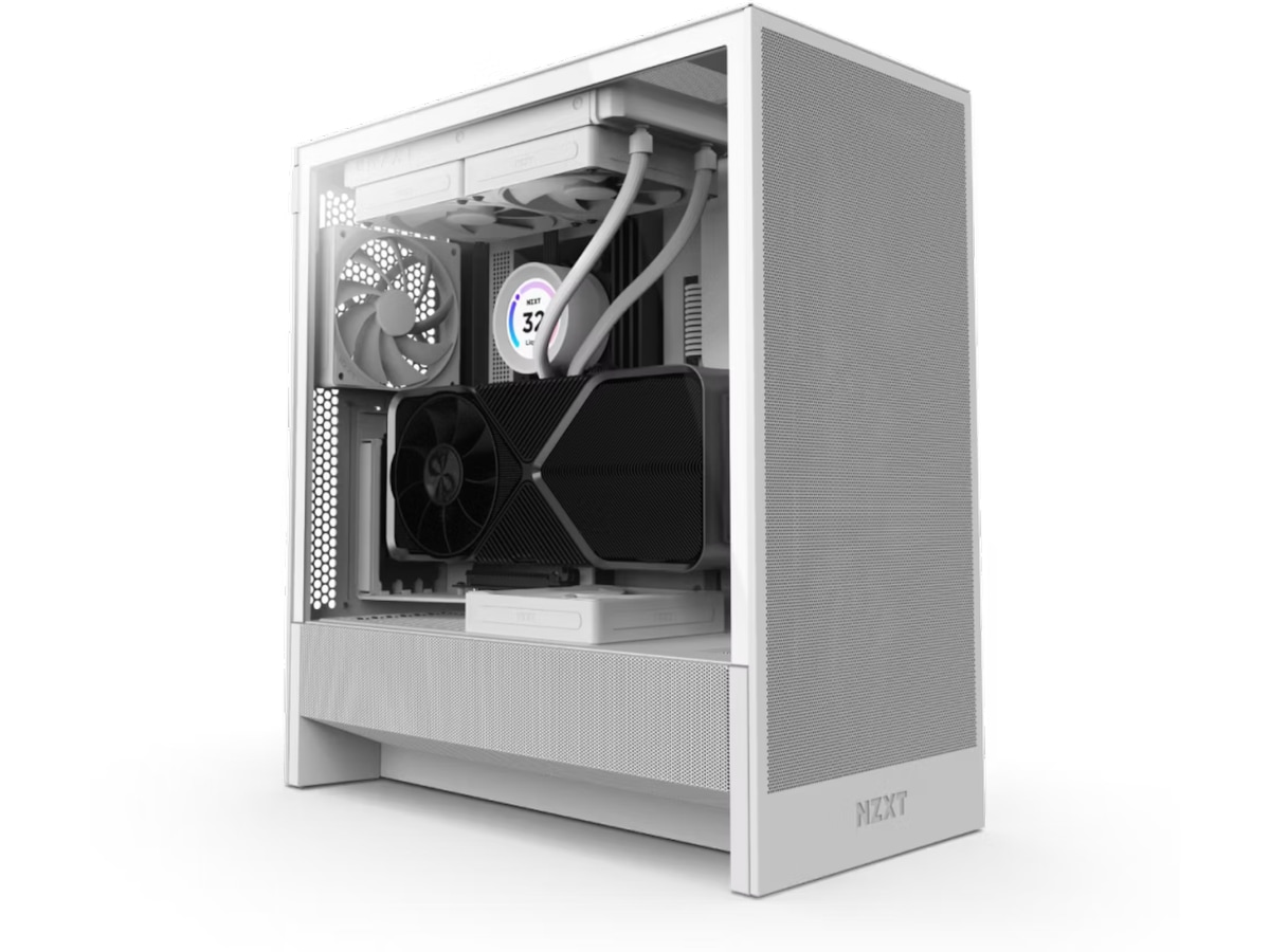 NZXT H5 Flow Mid Tower (hvit) Midi tower