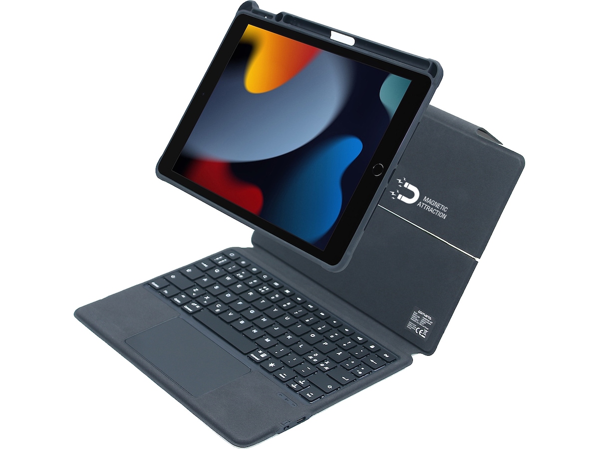 4smarts iPad Pro 11" 2-i-1 Tastaturdeksel (grå) Tastatur og stylus