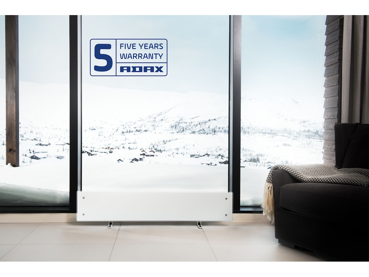 Adax Clea L WiFi panelovn glass lav 600W (hvit) Panelovner