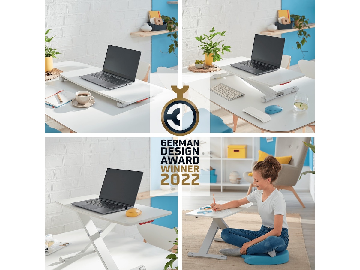 Leitz Ergo Cosy Justerbart PC bord m/plate (hvit) Laptopstand