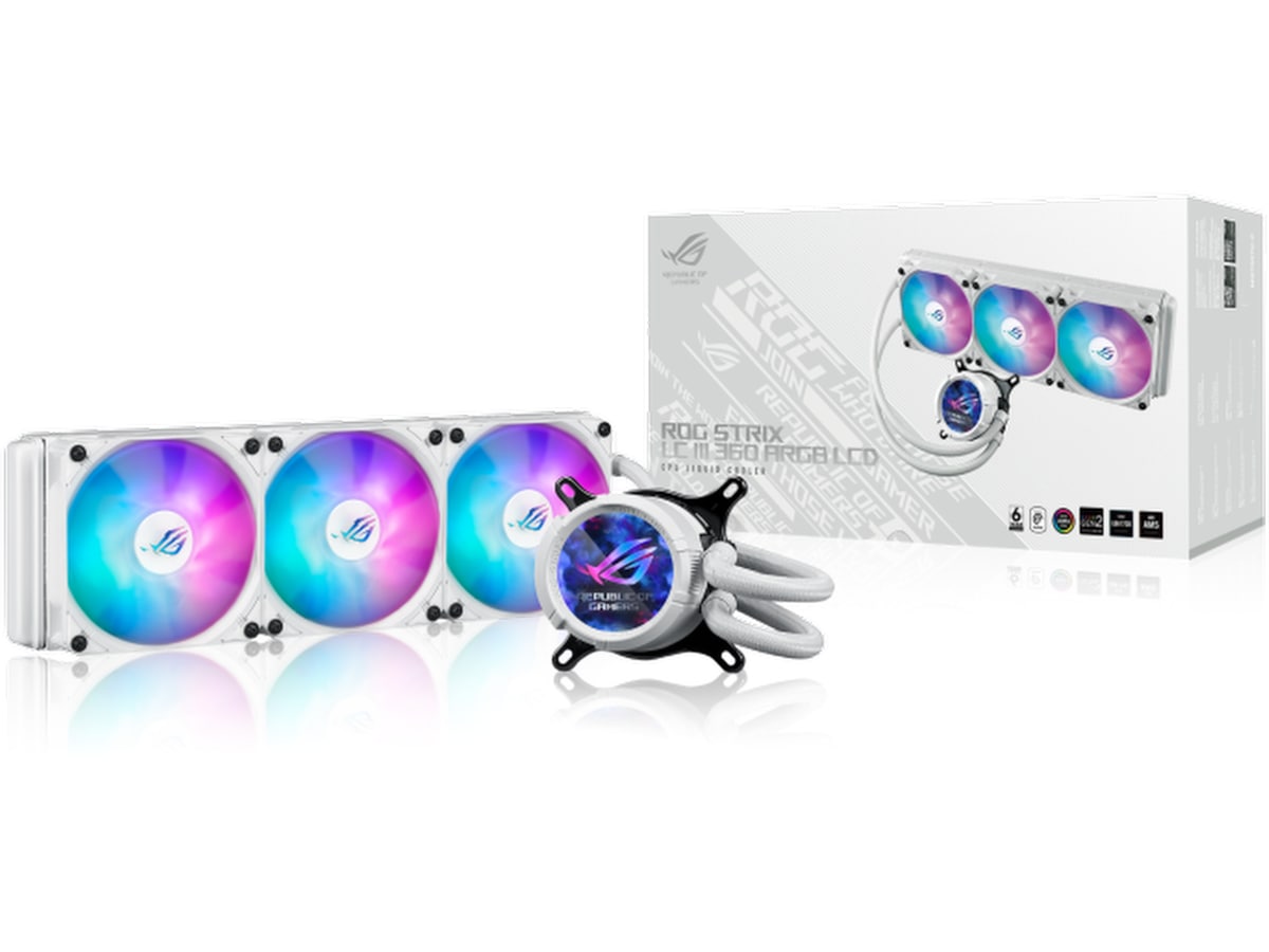 Asus ROG Strix LC III 360 ARGB LCD Kjøler (hvit) CPU - Vannkjøling