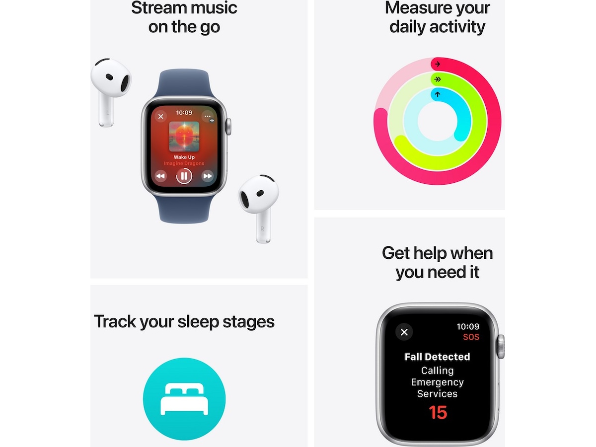 Apple Watch SE 44mm GPS + LTE Aluminium (stjerneskinn) Smartklokker