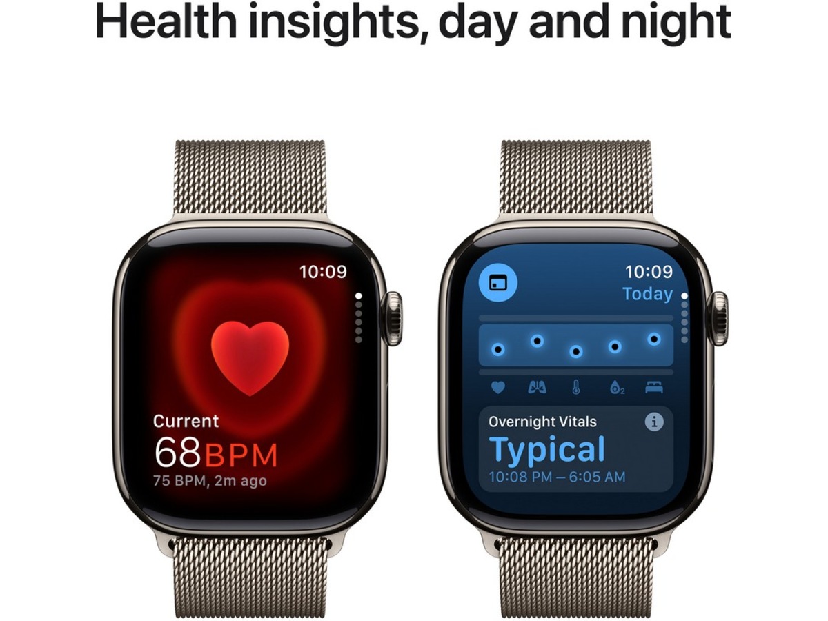 Apple Watch Series 10 GPS + LTE 42mm Titan (naturlig) Smartklokker