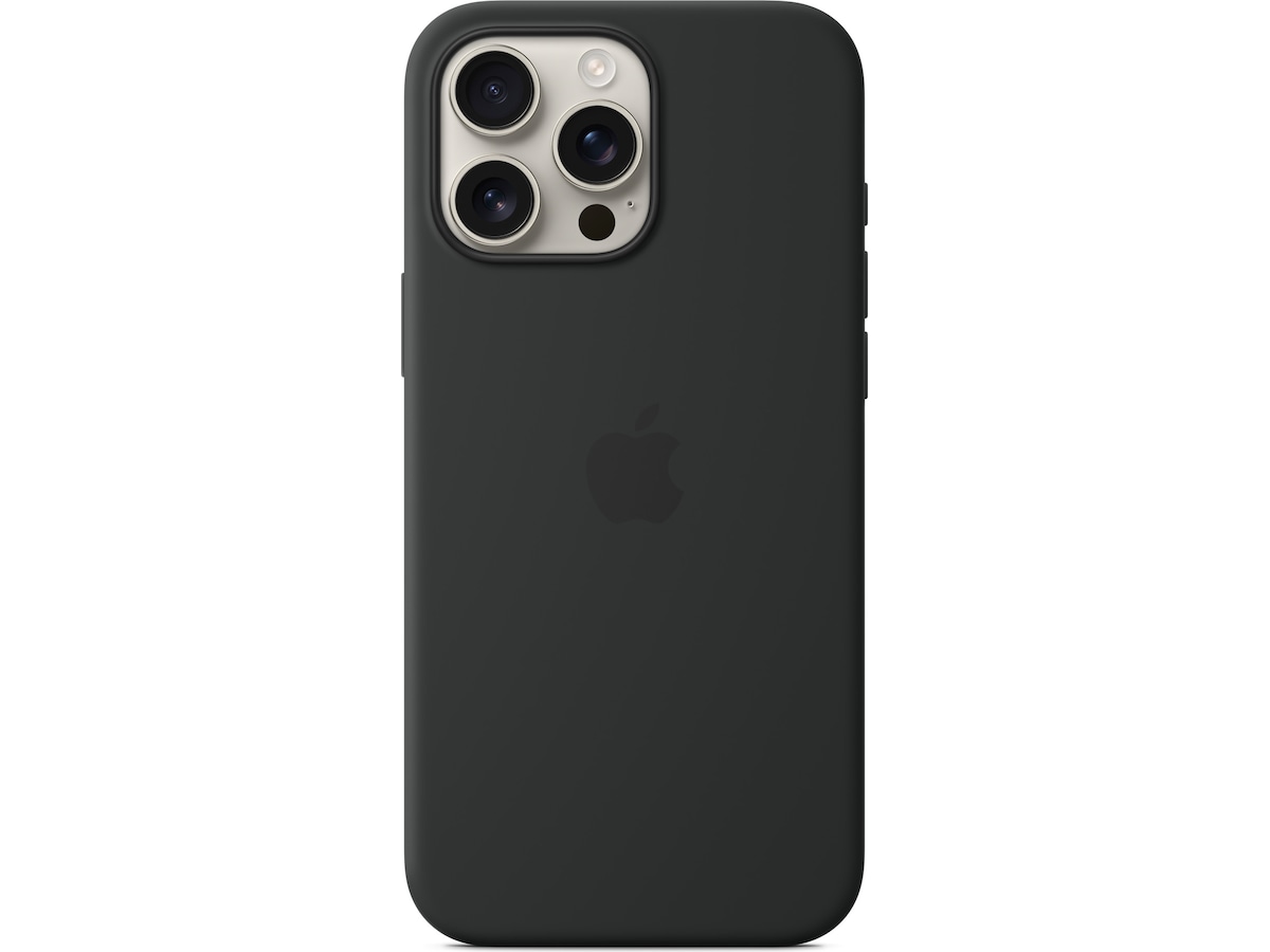 Apple iPhone 16 Pro Max Silikondeksel (sort) Deksel til mobiltelefon