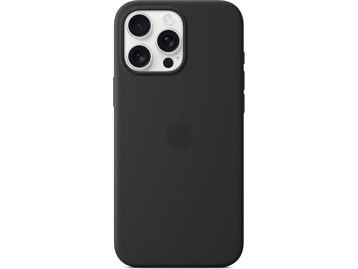 Apple iPhone 16 Pro Max Silikondeksel (sort) Deksel til mobiltelefon