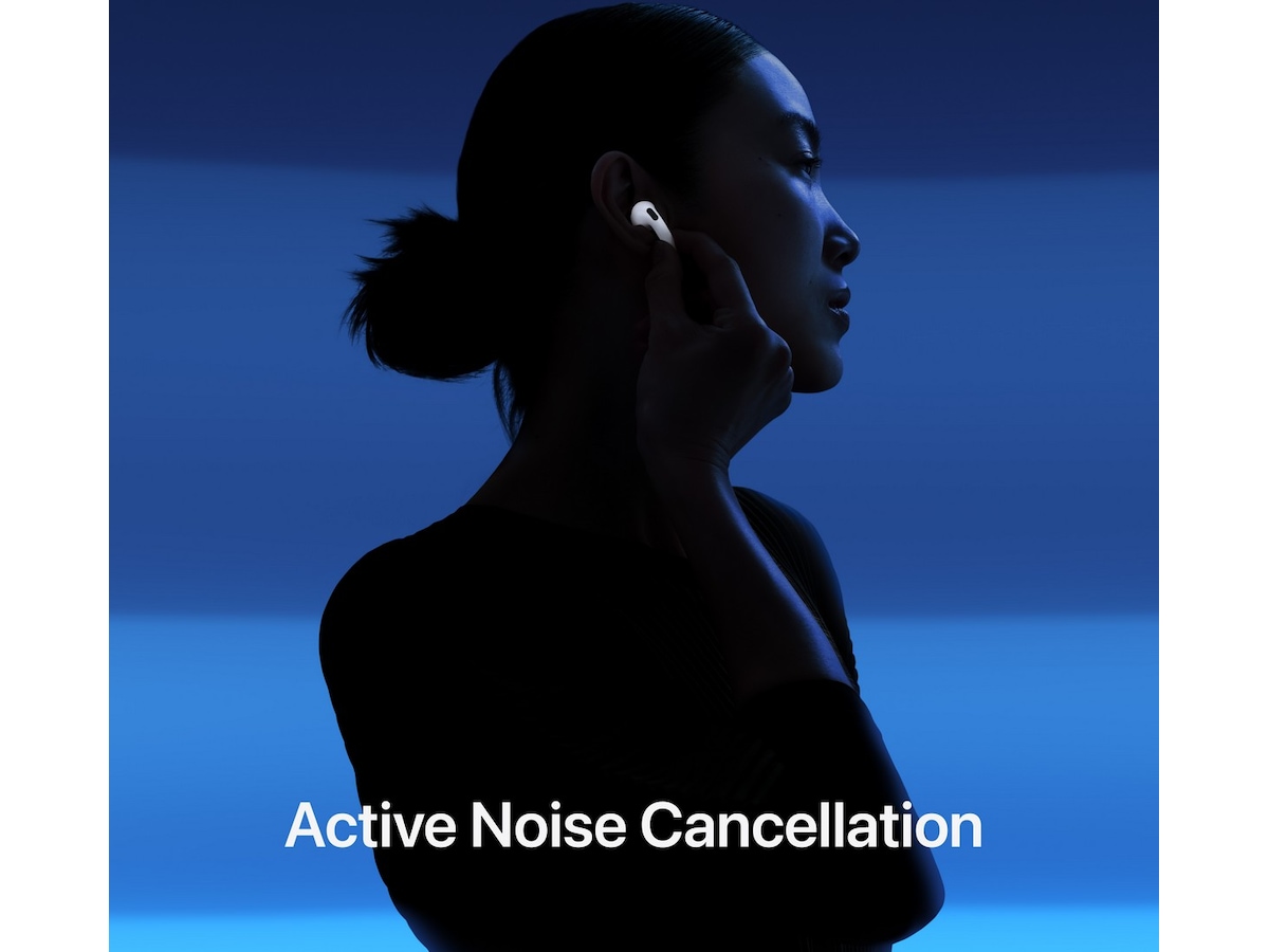 Apple AirPods 4 med støyreduksjon trådløse ørepropper, in-ear (hvit) Ørepropper