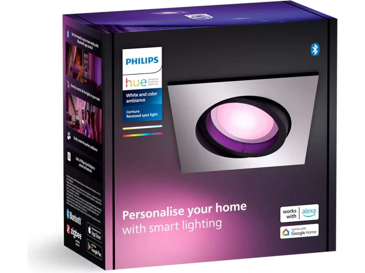 Philips Hue Innfelt Centura-spotlight S (aluminium) Taklampe