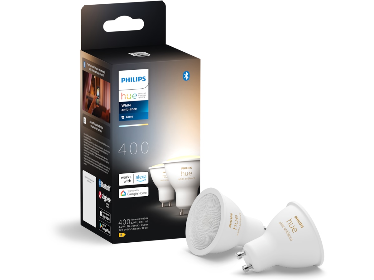 Philips Hue White Ambiance 4.2W GU10 2PK