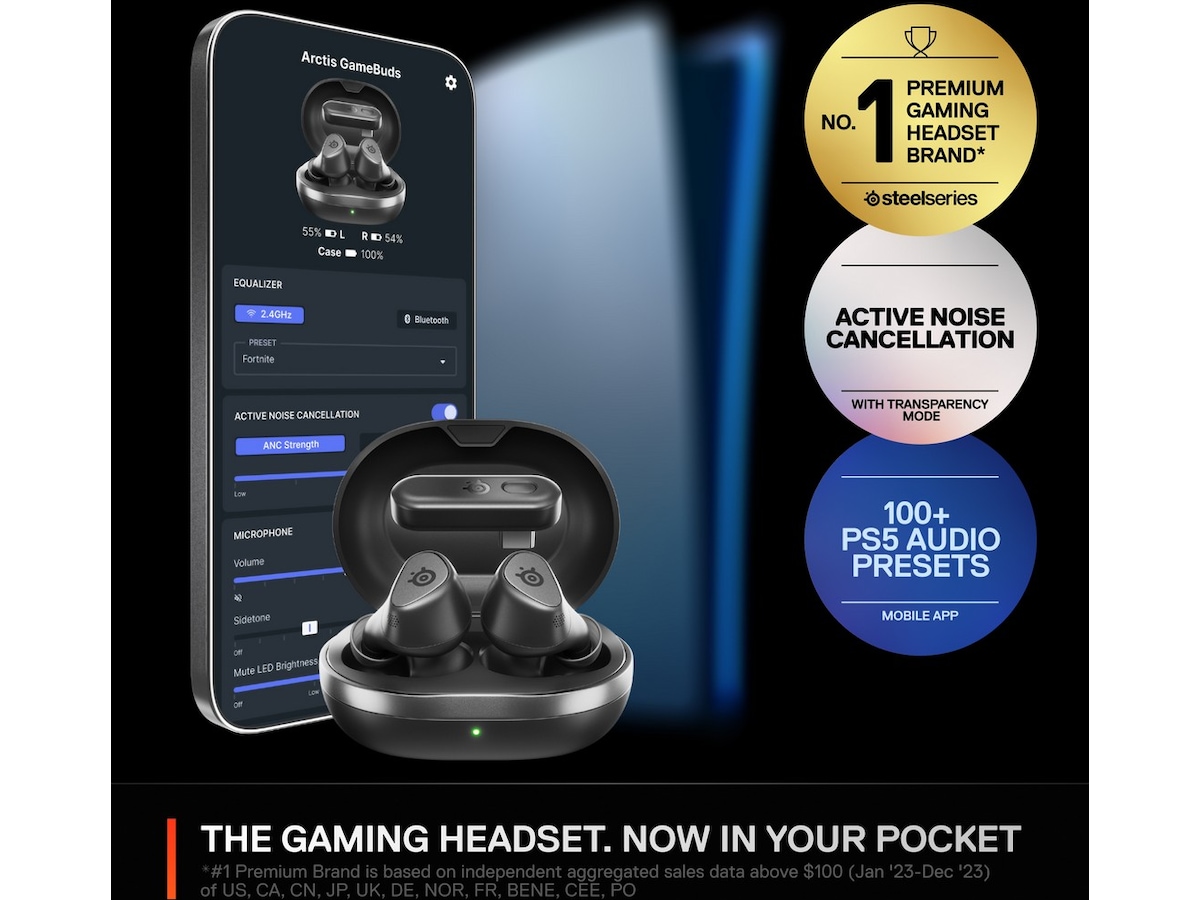 SteelSeries Arctis GameBuds trådløse ørepropper for PS5 (sort) Gaming headset